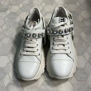 Miu Miu Crystal White Sneaker